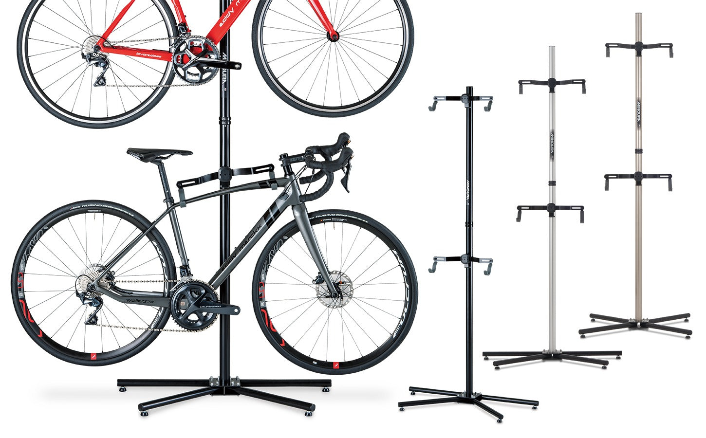 ミノウラ P-500AL-7S ペアスタンド 自転車用ディスプレイスタンド BLACK