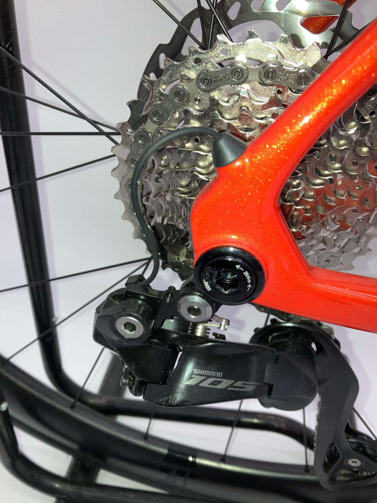 FELT FR ADVANCED 105 Di2 リアディレイラー周辺